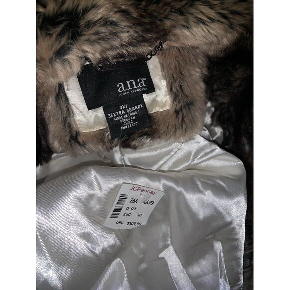 VTG A.N.A Penny Lane Coat Plus Size 3x Faux Fur Trim Y2K 90s Boho Jacket MobWife - Picture 8 of 12